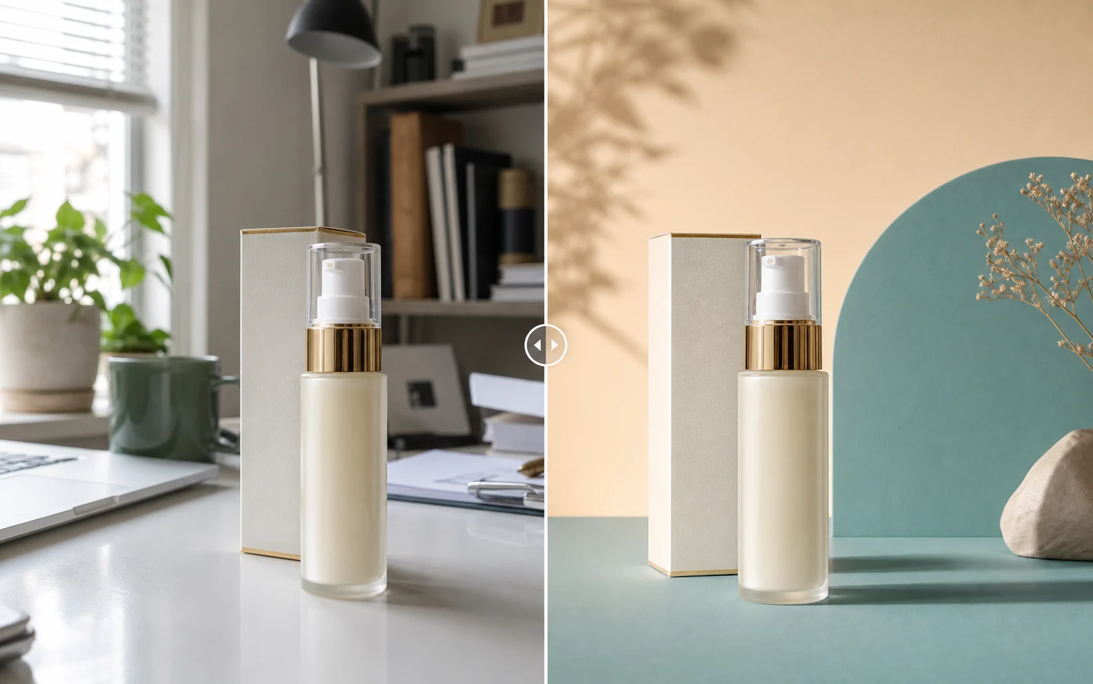 skincare product before and after visual for change background online