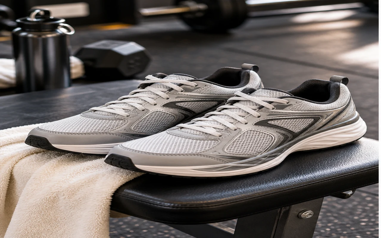 running shoes before and after batch background removal for ecommerce cutouts before