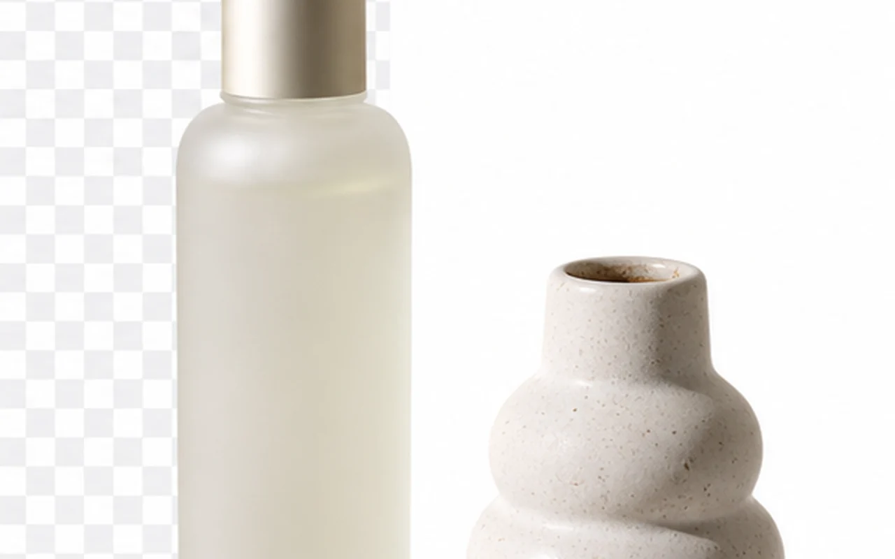 skincare product cutout on clean background after remove background online